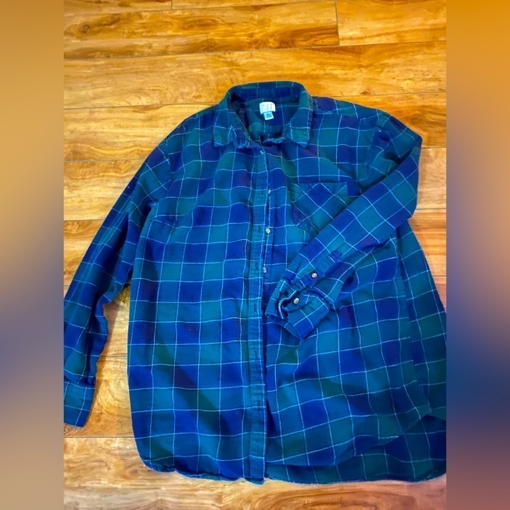 A.n.deawy| Women’s Plaid Button Down shirt size Xlarge
